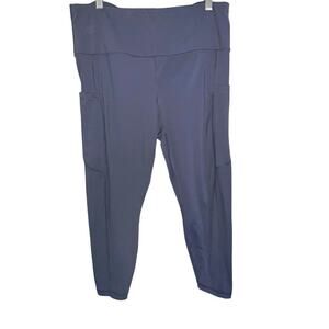 90° by reflex Women's size XXL Navy performance compression leggings w/pockets